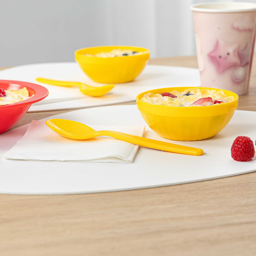 RW Kids Yellow Plastic Spoon - 6 3/4" x 1 1/4" - 10 count box