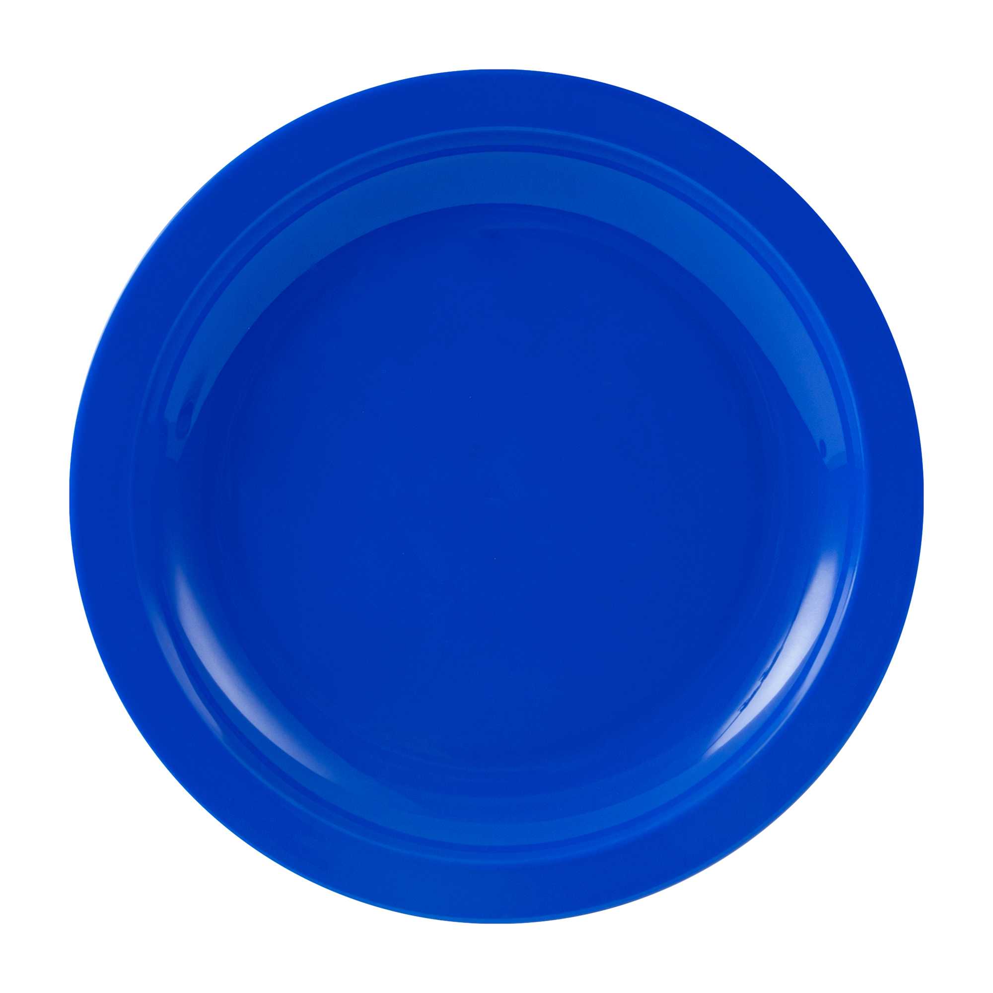 RW Kids Round Blue Plastic Plate - 6 3/4" x 6 3/4" - 10 count box