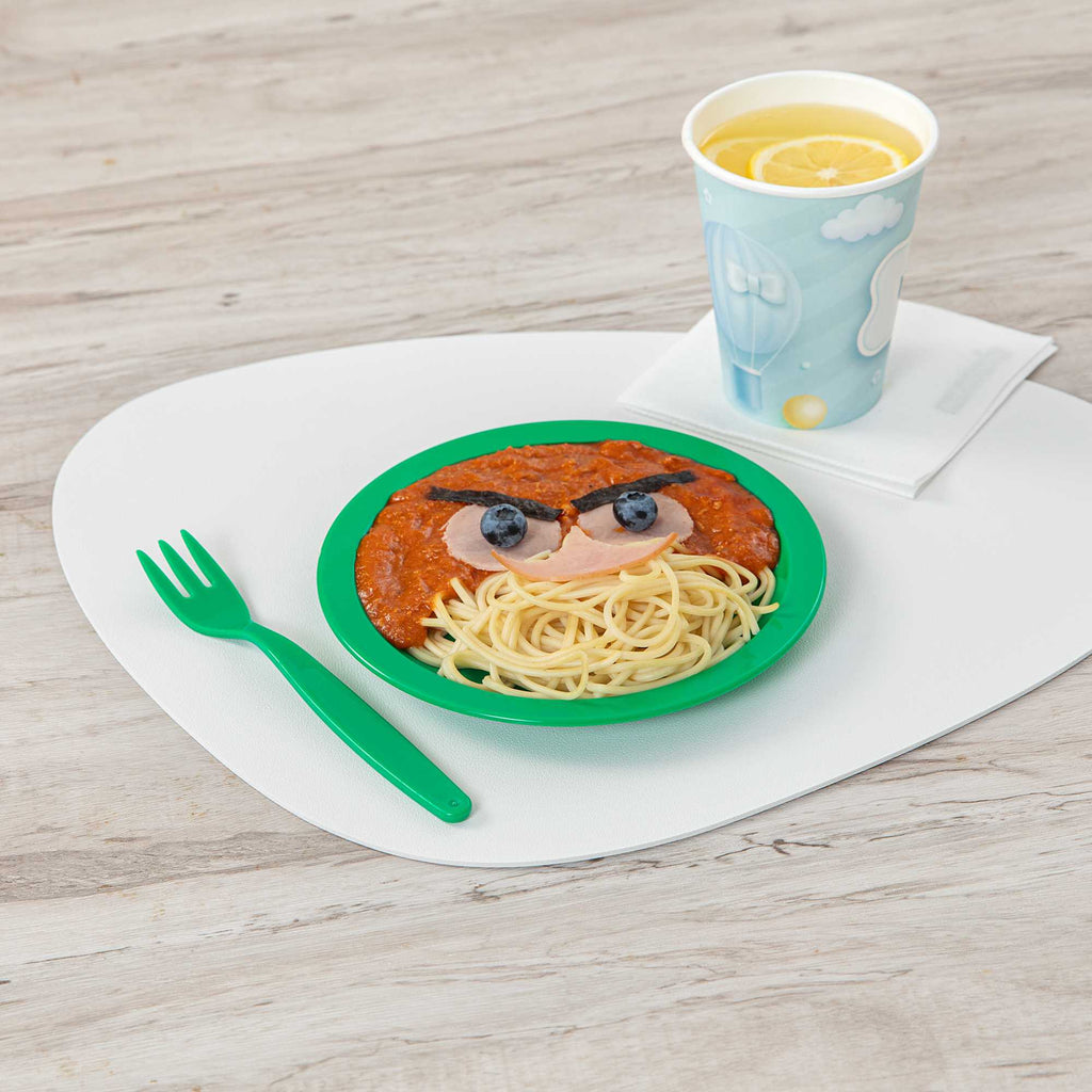 RW Kids Round Green Plastic Plate - 6 3/4" x 6 3/4" - 10 count box