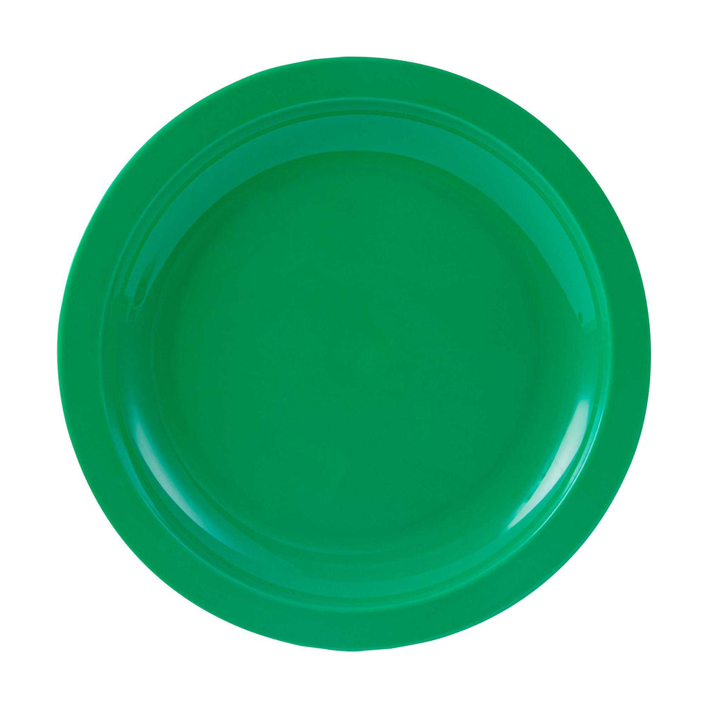 RW Kids Round Green Plastic Plate - 6 3/4" x 6 3/4" - 10 count box