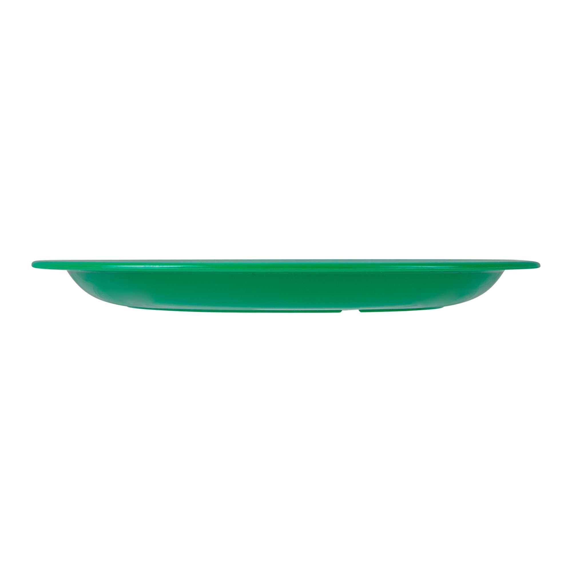 RW Kids Round Green Plastic Plate - 6 3/4" x 6 3/4" - 10 count box