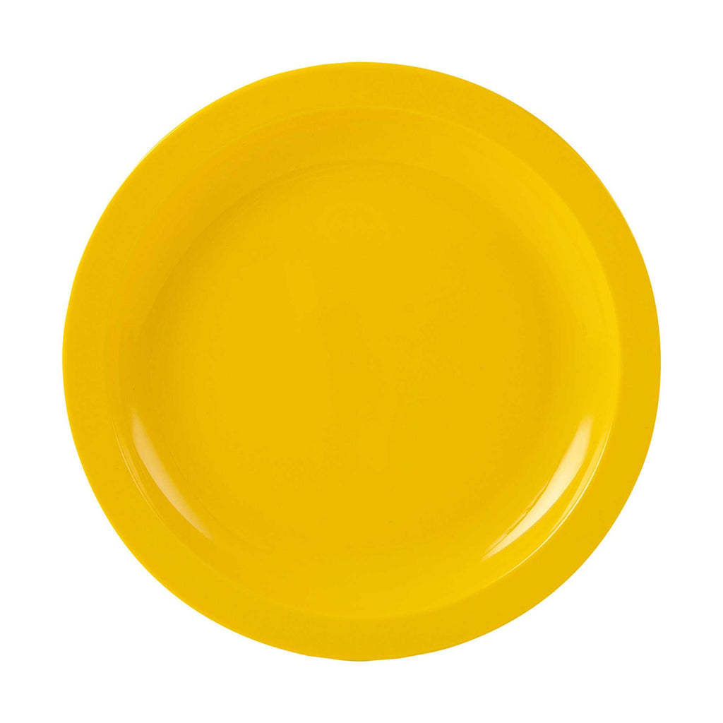RW Kids Round Yellow Plastic Plate - 6 3/4" x 6 3/4" - 10 count box