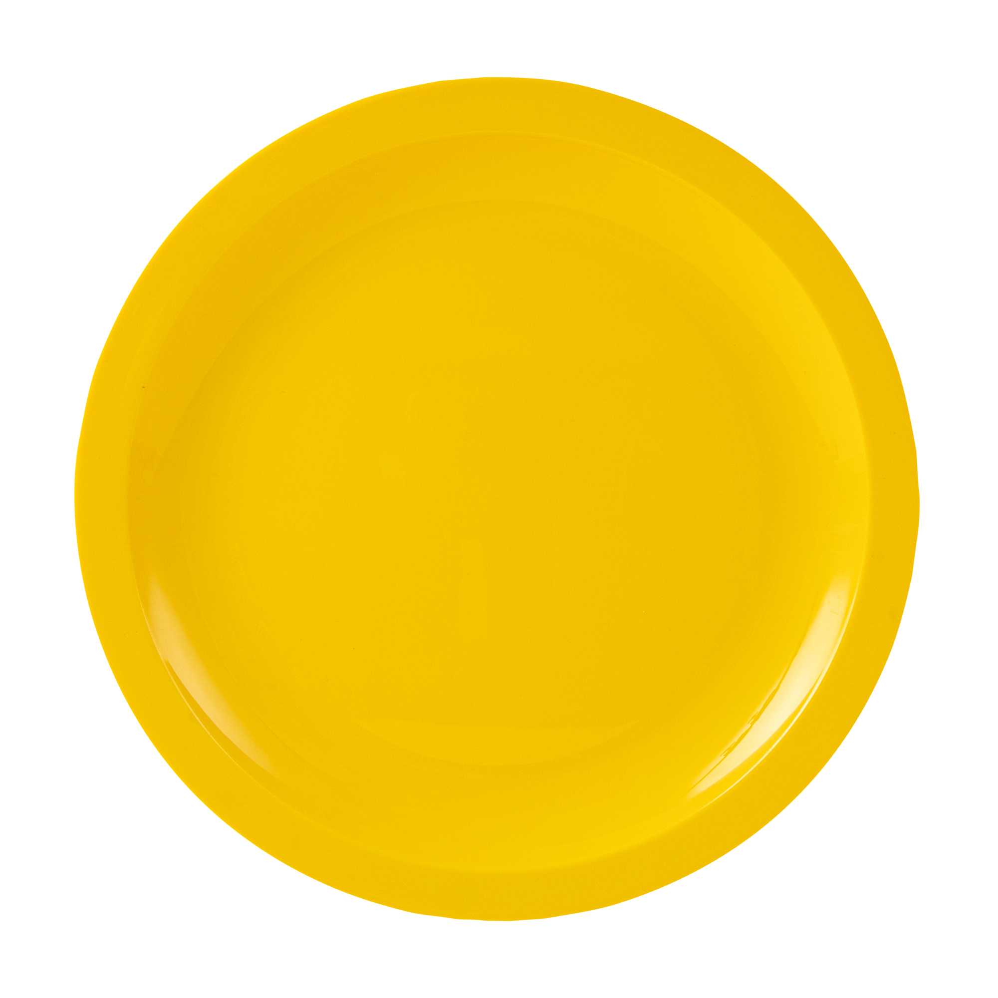 RW Kids Round Yellow Plastic Plate - 9" x 9" - 10 count box