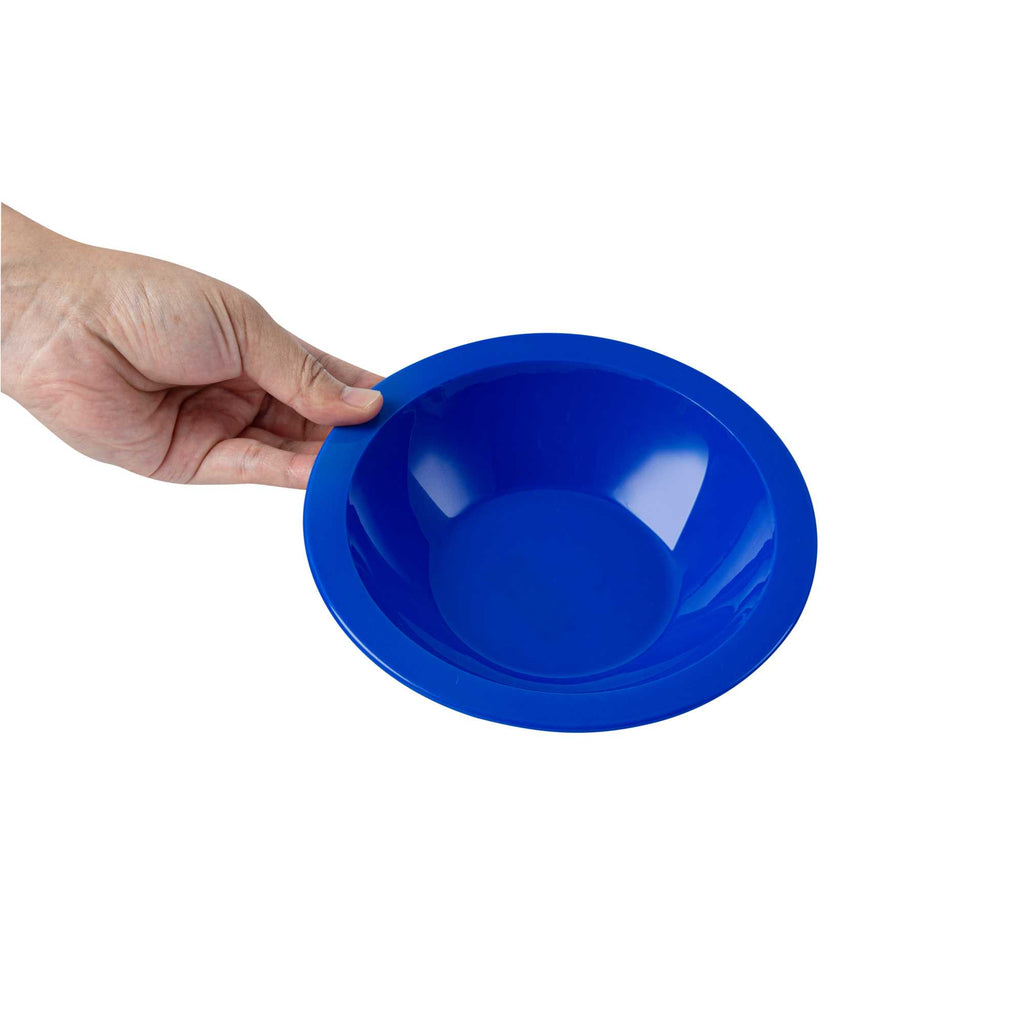 RW Kids 14 oz Round Blue Plastic Bowl - 6 3/4" x 6 3/4" x 4 1/4" - 10 count box