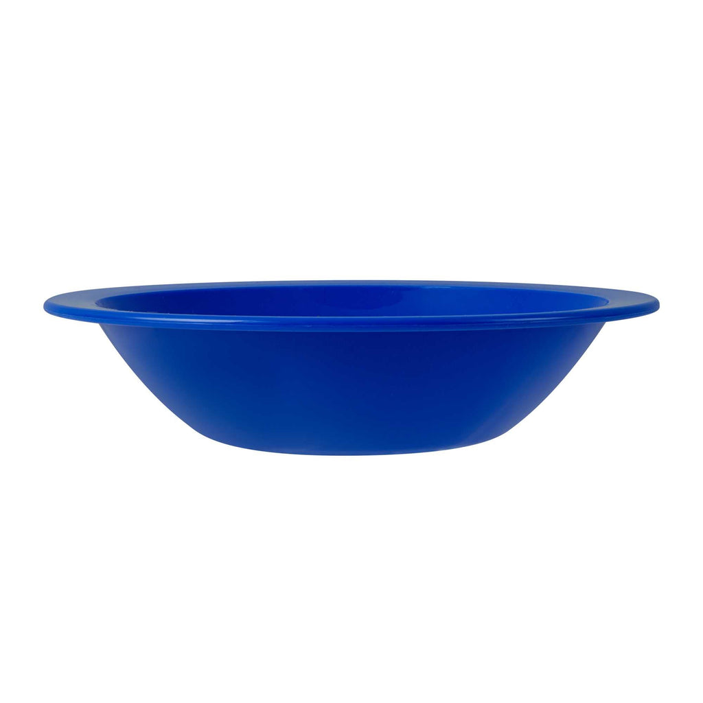 RW Kids 14 oz Round Blue Plastic Bowl - 6 3/4" x 6 3/4" x 4 1/4" - 10 count box