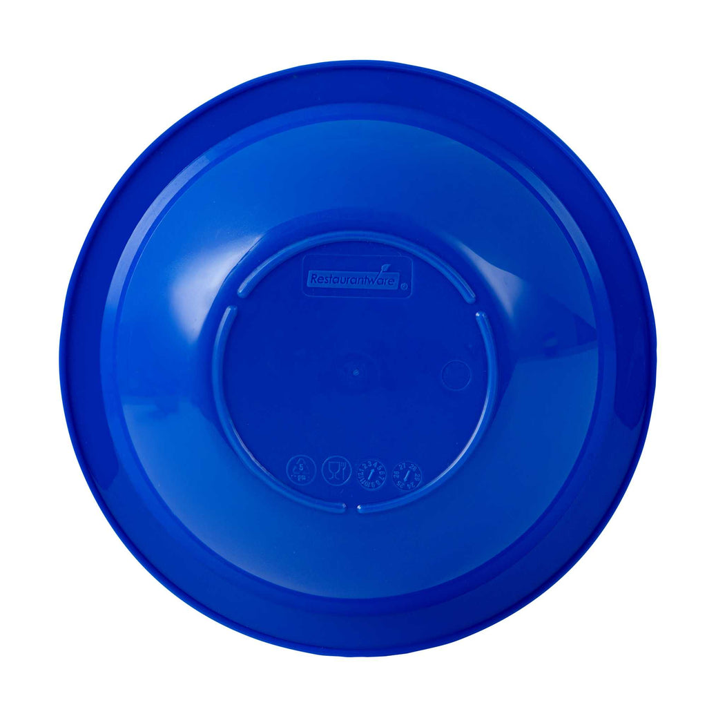 RW Kids 14 oz Round Blue Plastic Bowl - 6 3/4" x 6 3/4" x 4 1/4" - 10 count box