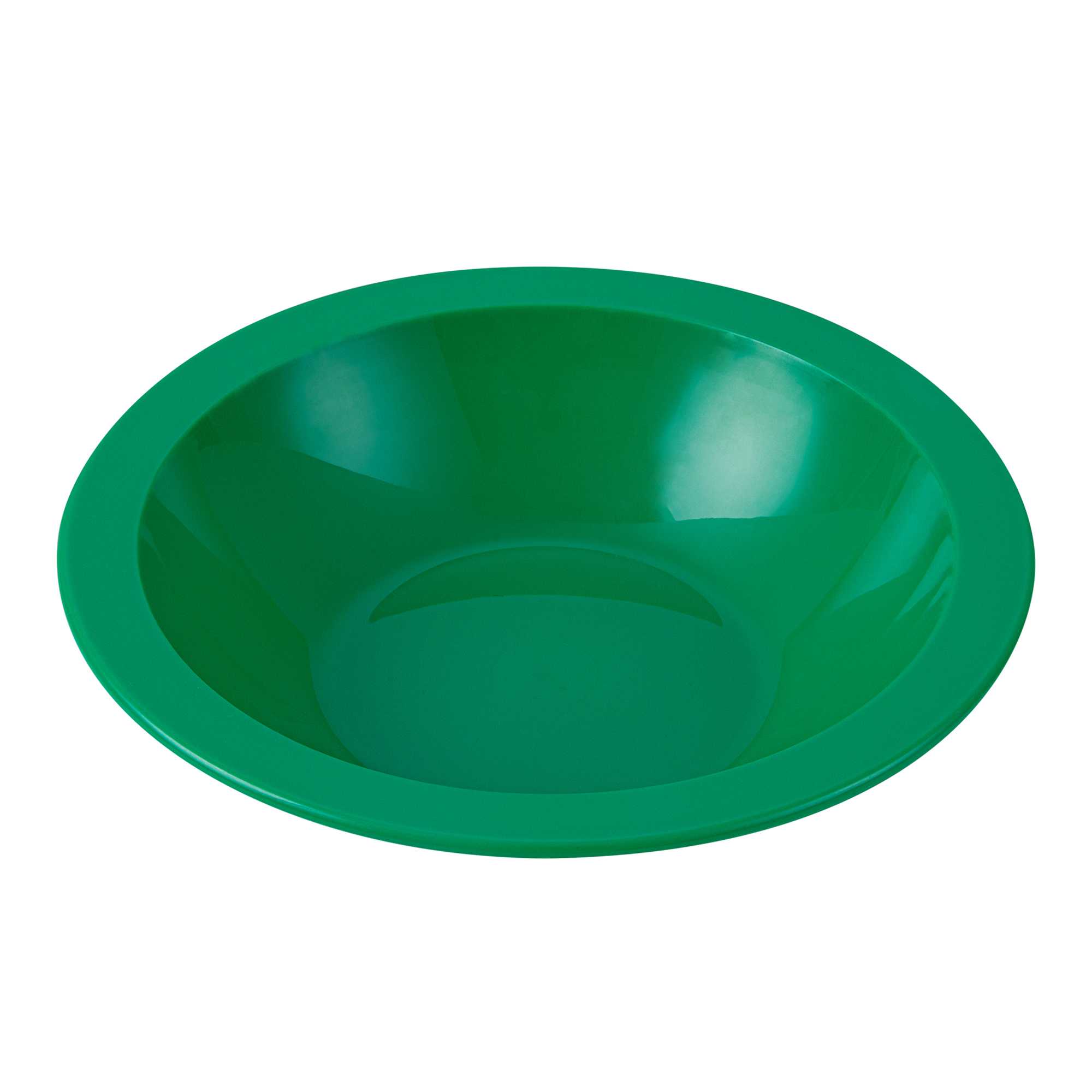 RW Kids 14 oz Round Green Plastic Bowl - 6 3/4" x 6 3/4" x 4 1/4" - 10 count box