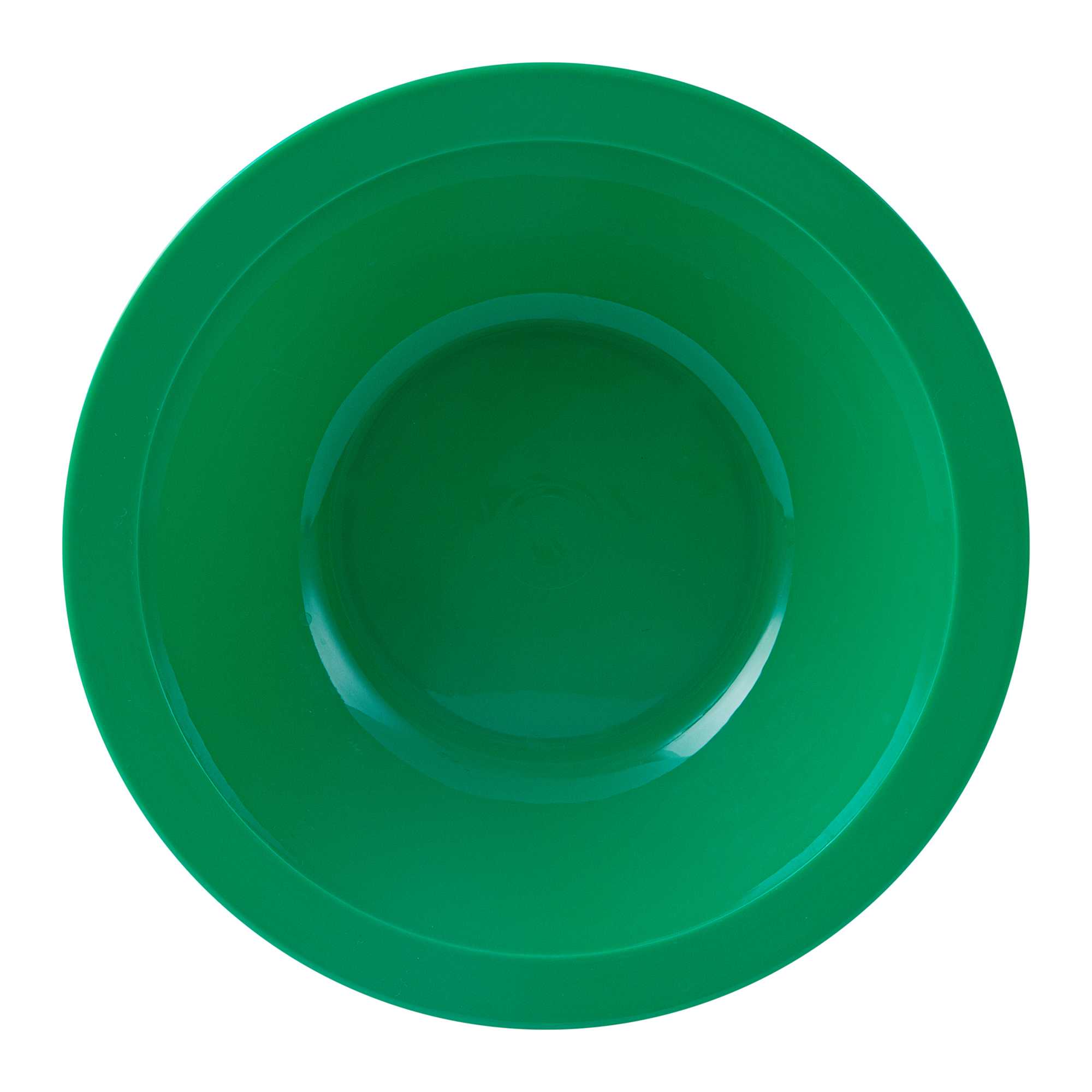 RW Kids 14 oz Round Green Plastic Bowl - 6 3/4" x 6 3/4" x 4 1/4" - 10 count box
