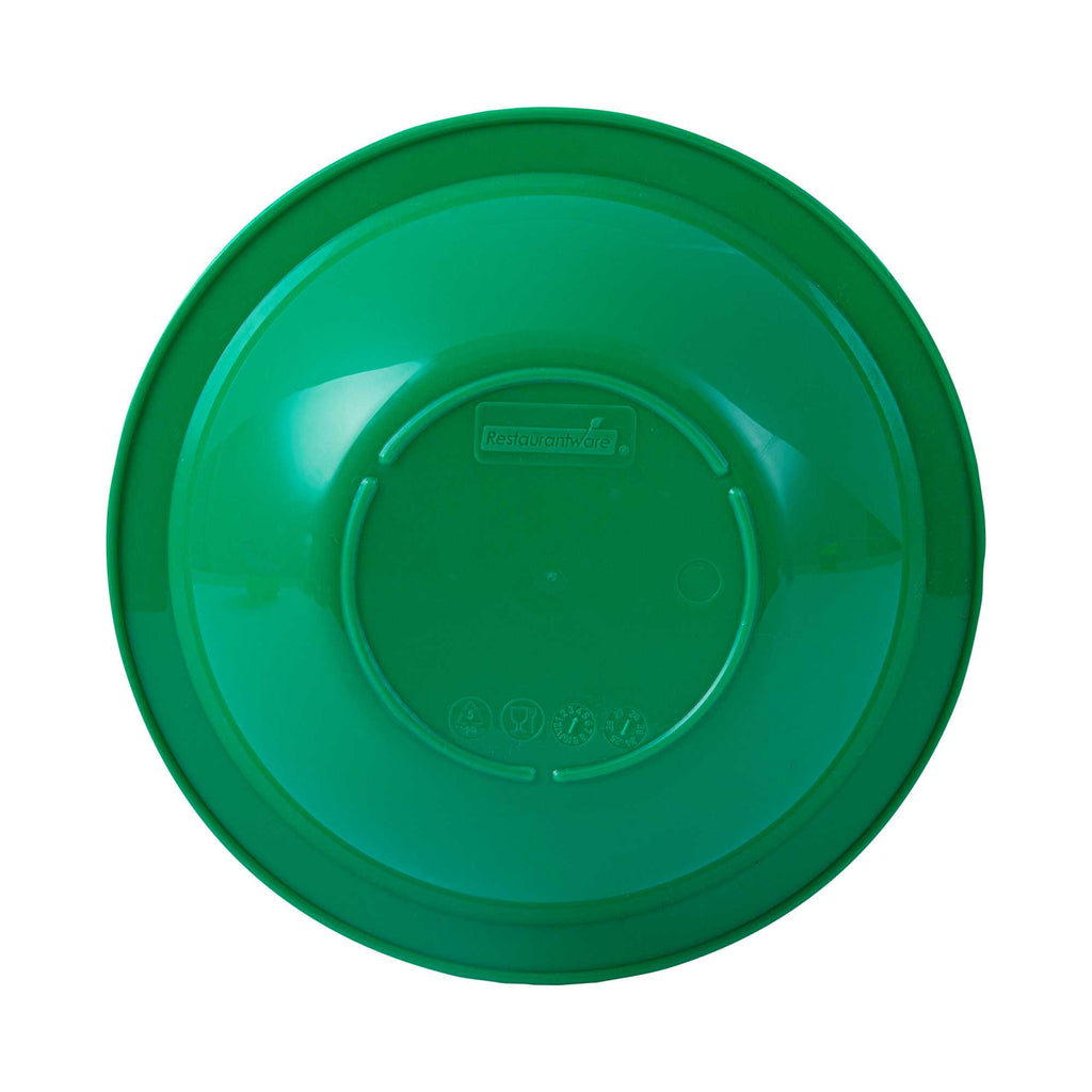 RW Kids 14 oz Round Green Plastic Bowl - 6 3/4" x 6 3/4" x 4 1/4" - 10 count box