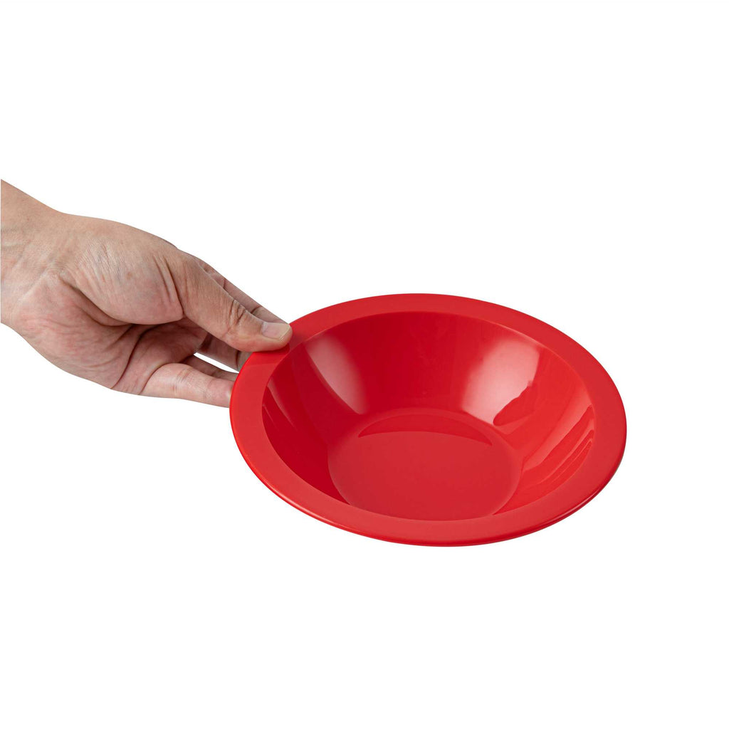 RW Kids 14 oz Round Red Plastic Bowl - 6 3/4" x 6 3/4" x 4 1/4" - 10 count box