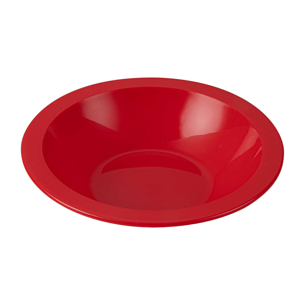 RW Kids 14 oz Round Red Plastic Bowl - 6 3/4" x 6 3/4" x 4 1/4" - 10 count box