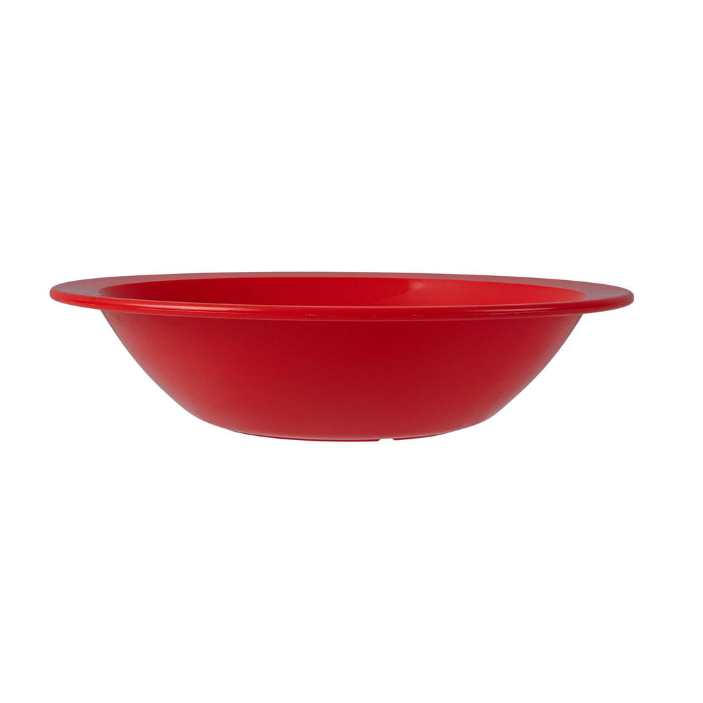 RW Kids 14 oz Round Red Plastic Bowl - 6 3/4" x 6 3/4" x 4 1/4" - 10 count box
