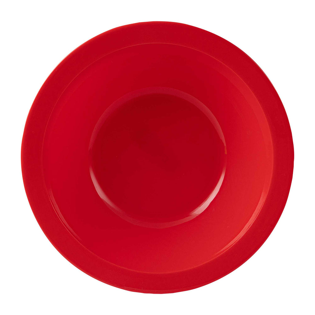 RW Kids 14 oz Round Red Plastic Bowl - 6 3/4" x 6 3/4" x 4 1/4" - 10 count box