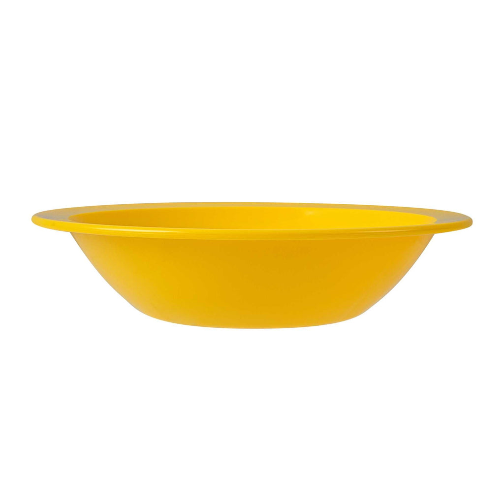 RW Kids 14 oz Round Yellow Plastic Bowl - 6 3/4" x 6 3/4" x 4 1/4" - 10 count box