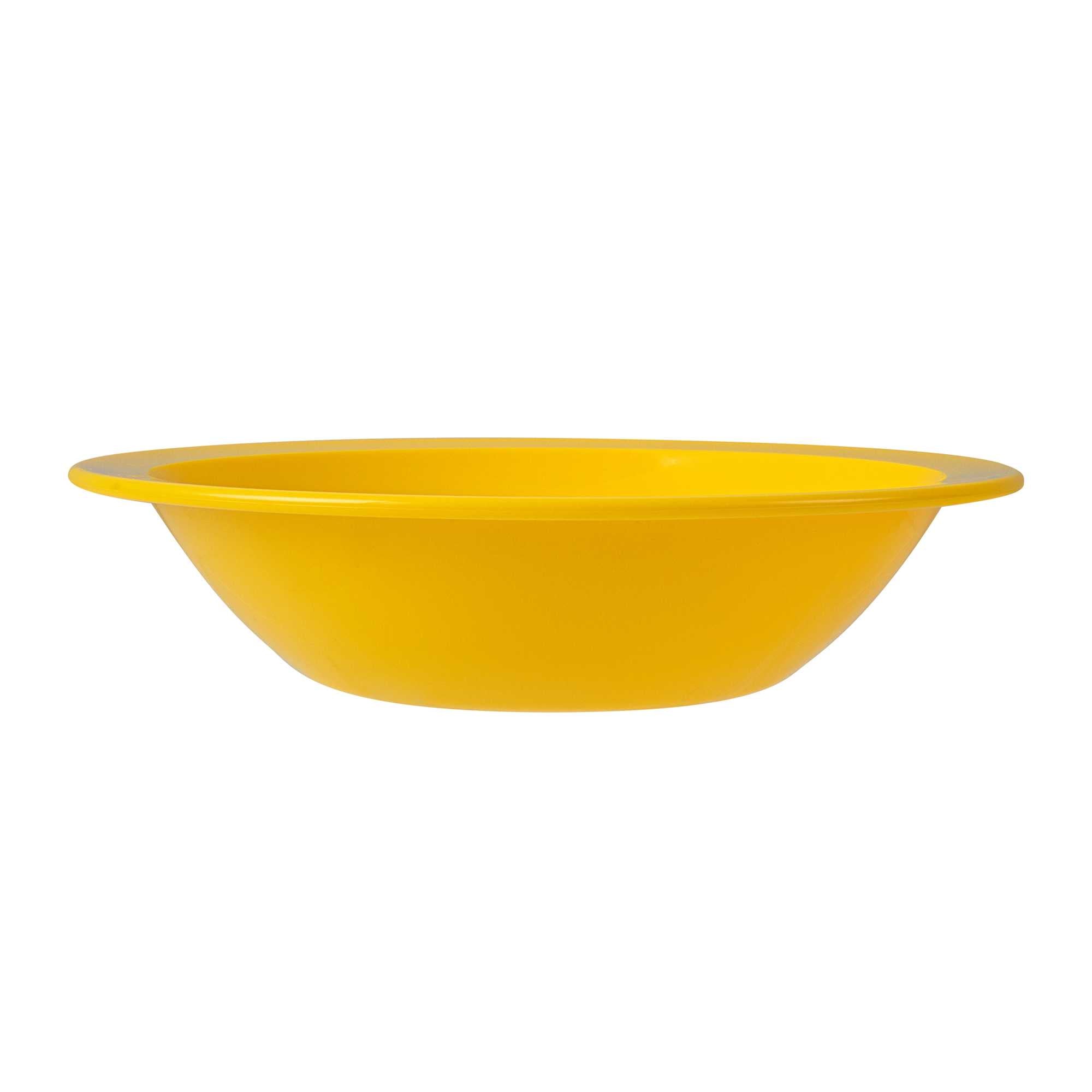 RW Kids 14 oz Round Yellow Plastic Bowl - 6 3/4" x 6 3/4" x 4 1/4" - 10 count box