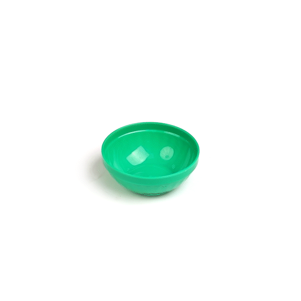 RW Kids 7 oz Round Green Plastic Bowl - 4" x 4" x 7" - 10 count box