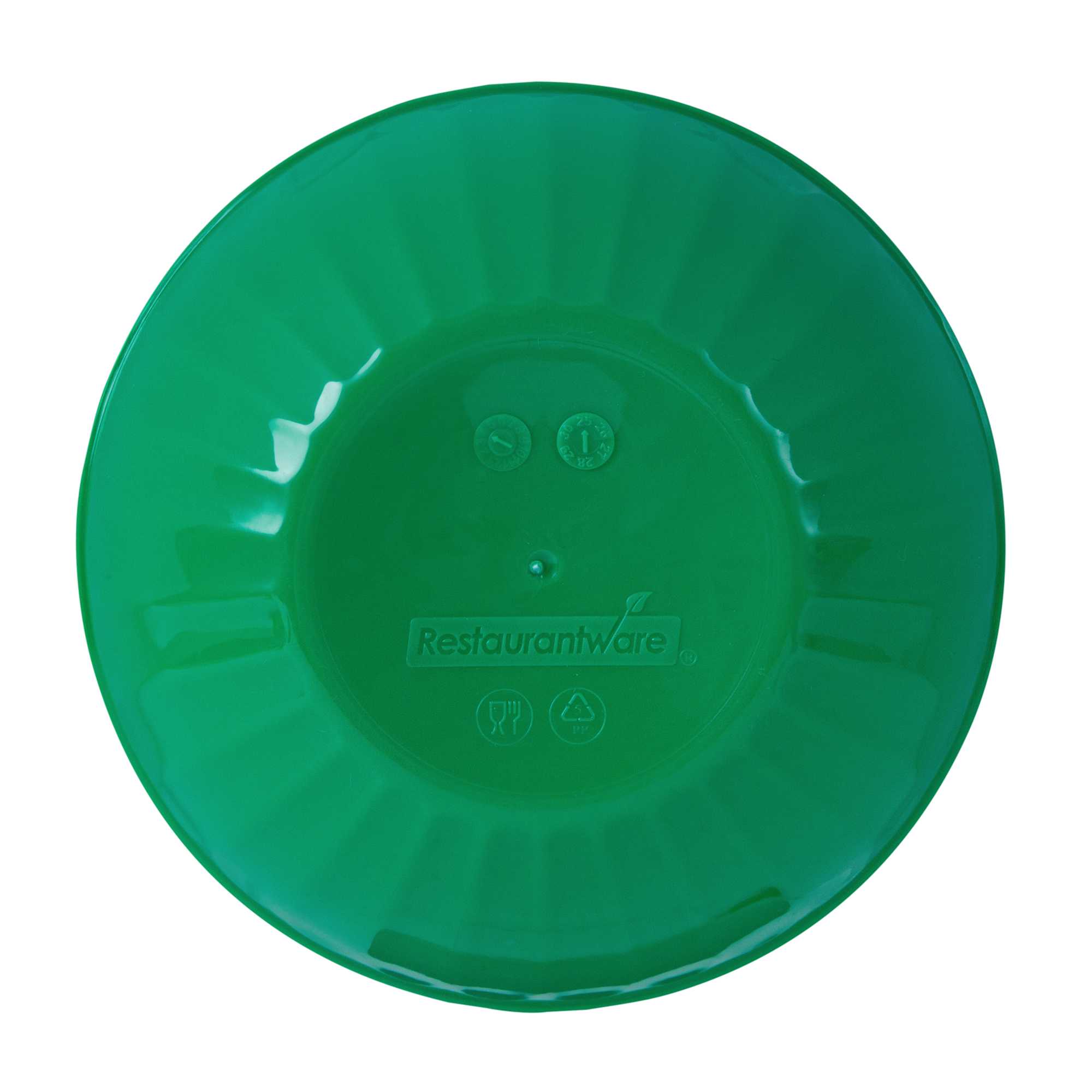 RW Kids 7 oz Round Green Plastic Bowl - 4" x 4" x 7" - 10 count box