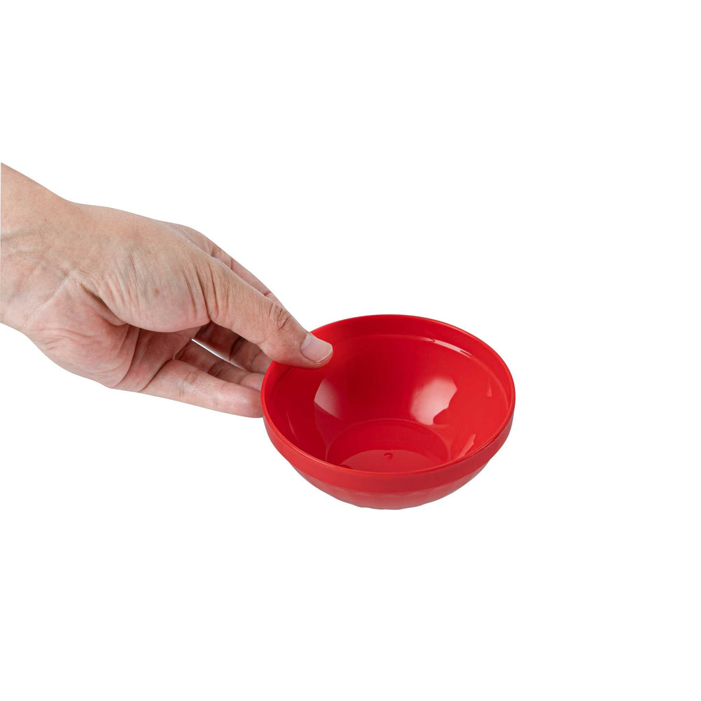 RW Kids 7 oz Round Red Plastic Bowl - 4" x 4" x 7" - 10 count box