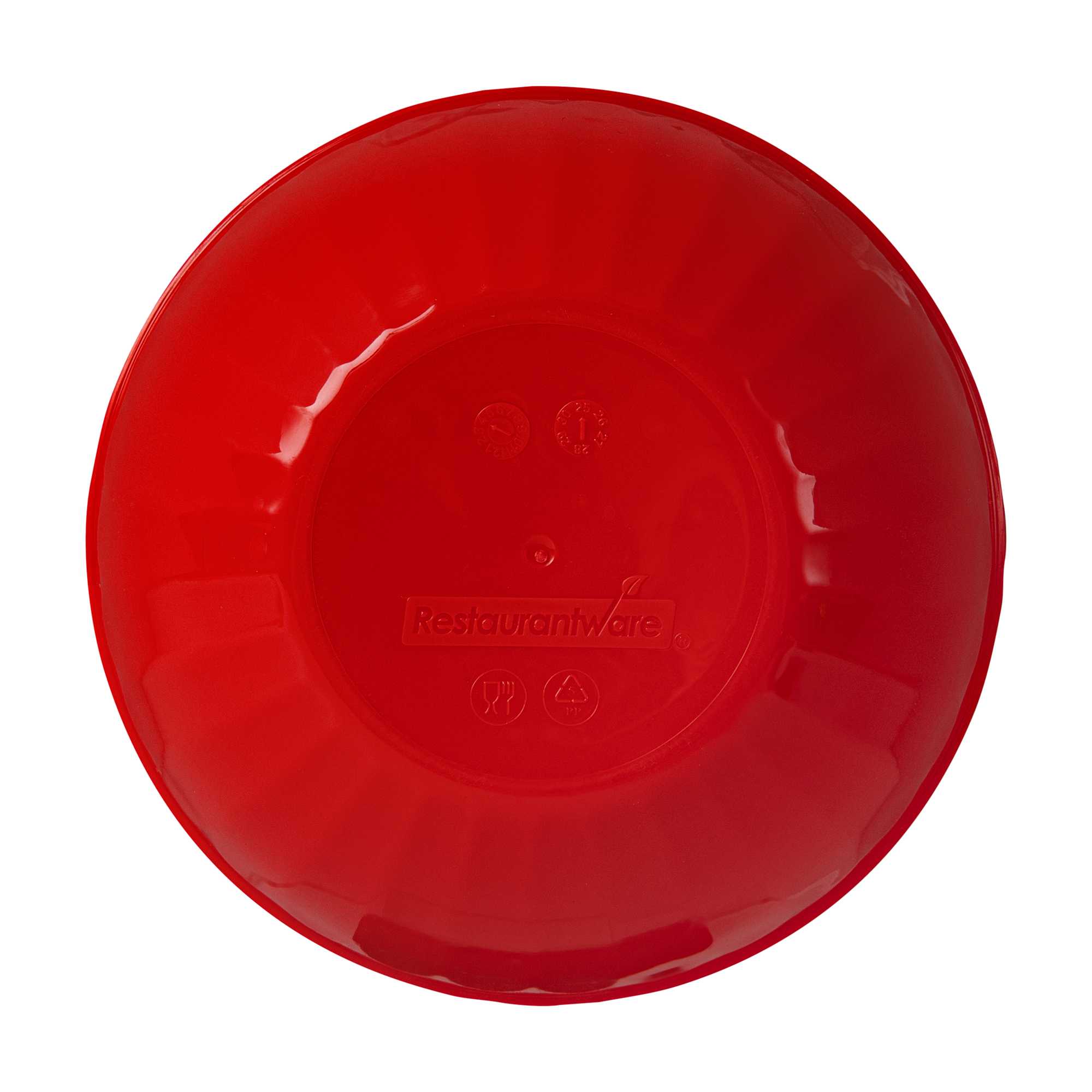 RW Kids 7 oz Round Red Plastic Bowl - 4" x 4" x 7" - 10 count box