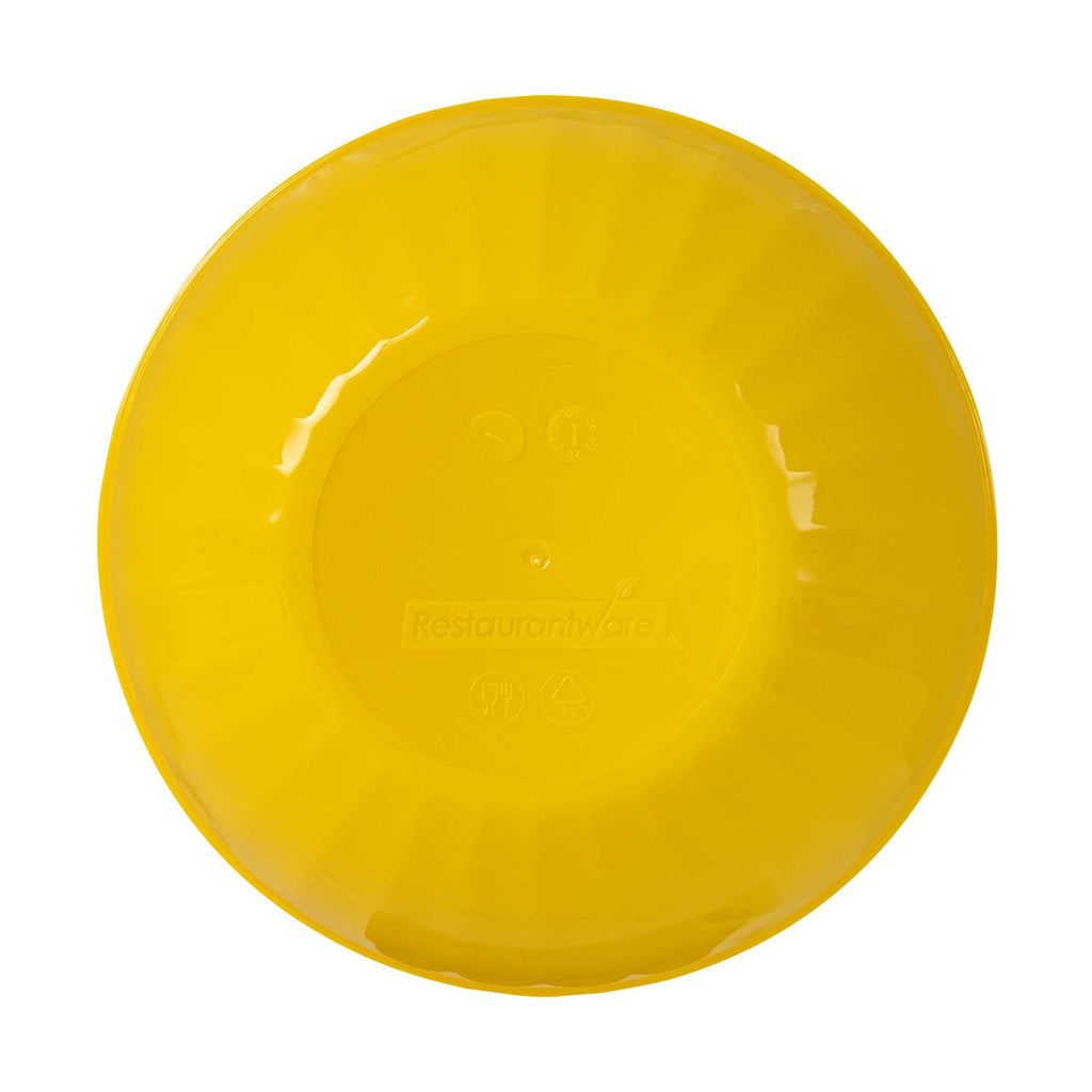 RW Kids 7 oz Round Yellow Plastic Bowl - 4" x 4" x 7" - 10 count box