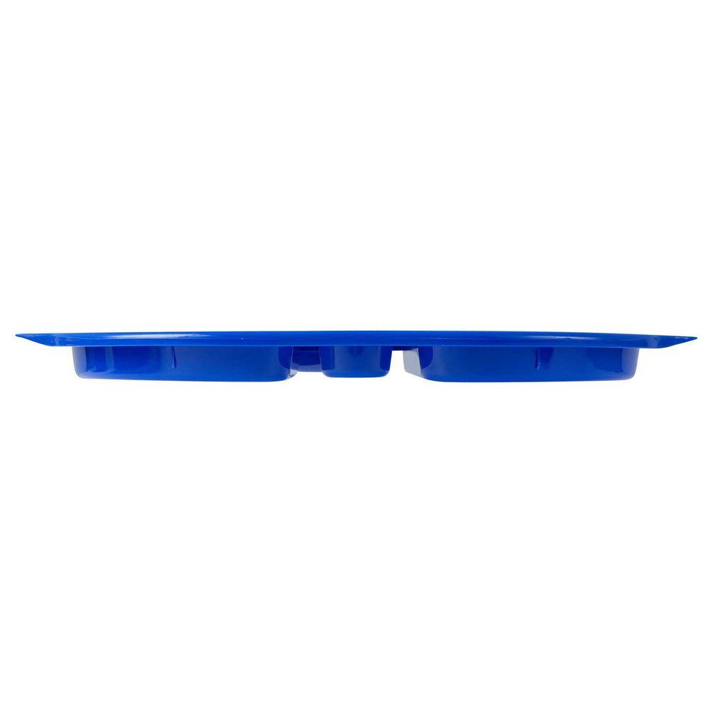 RW Kids Blue Plastic Lunch Tray - 4 Compartments - 14 3/4" x 11" x 1" - 10 count box