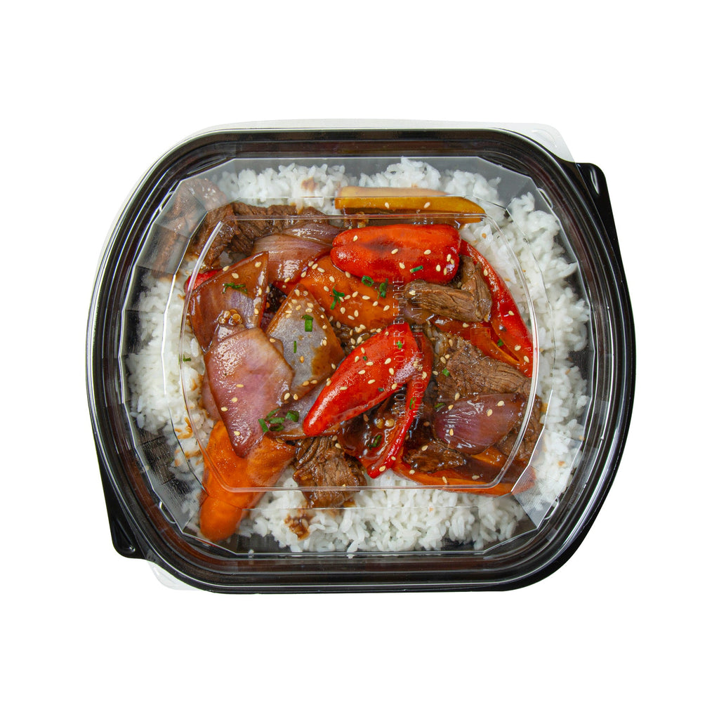 Chef 101 36 oz Rectangle Black Plastic Food Container - with Clear Lid, Microwavable - 9 1/4" x 7 3/4" x 2 3/4" - 50 count box