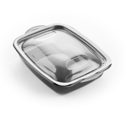 Chef 101 36 oz Rectangle Black Plastic Food Container - with Clear Lid, Microwavable - 8 3/4" x 7" x 2 1/4" - 50 count box