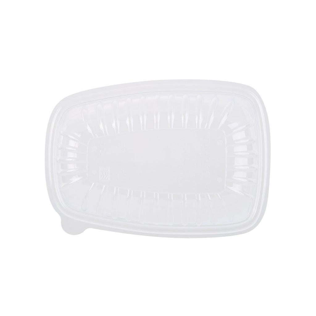 Chef 101 Black Plastic Chicken Roaster Container - with Clear Dome Lid, Microwavable - 10 1/4" x 7 1/4" x 4 3/4" - 50 count box