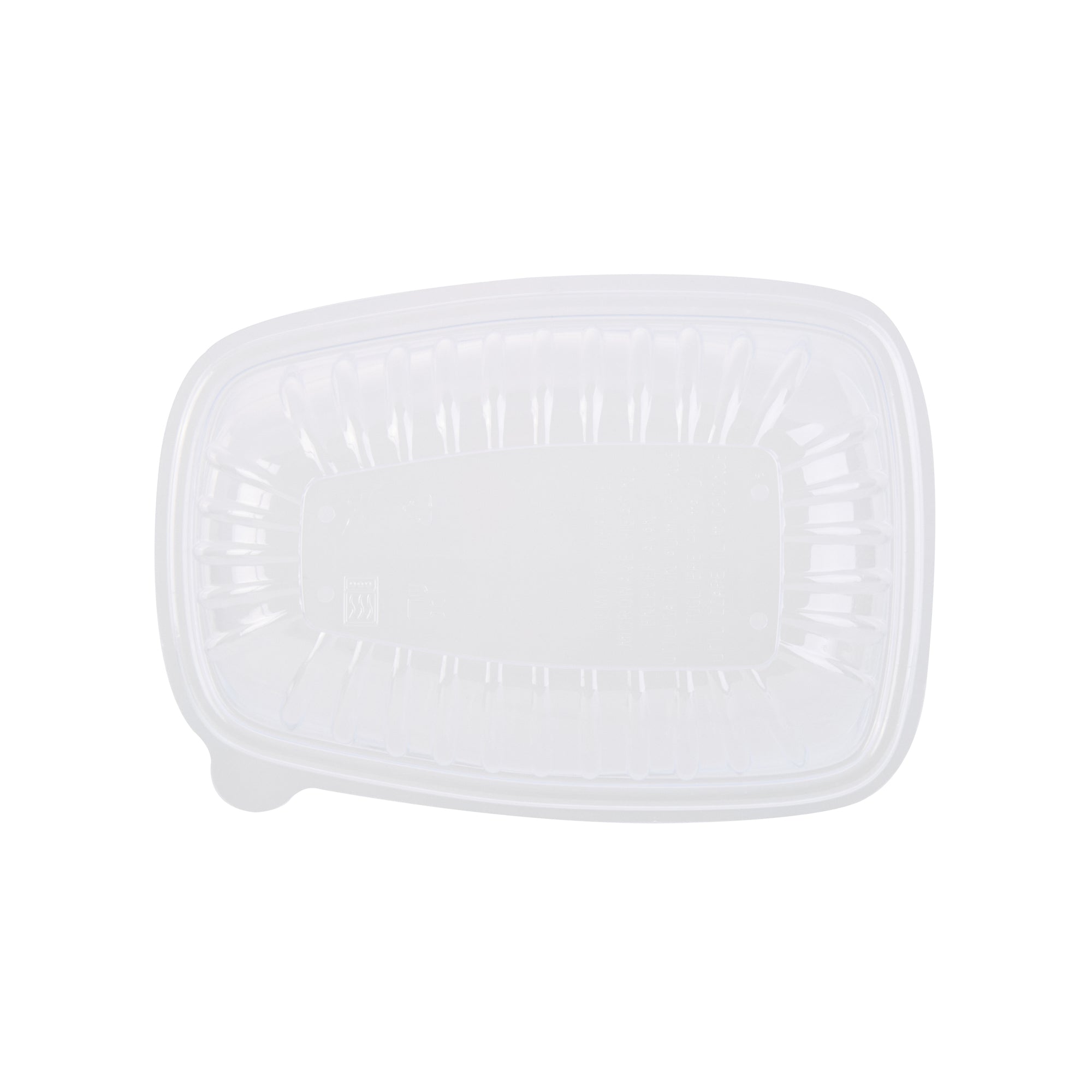 Chef 101 Black Plastic Chicken Roaster Container - with Clear Dome Lid, Microwavable - 10 1/4" x 7 1/4" x 4 3/4" - 50 count box