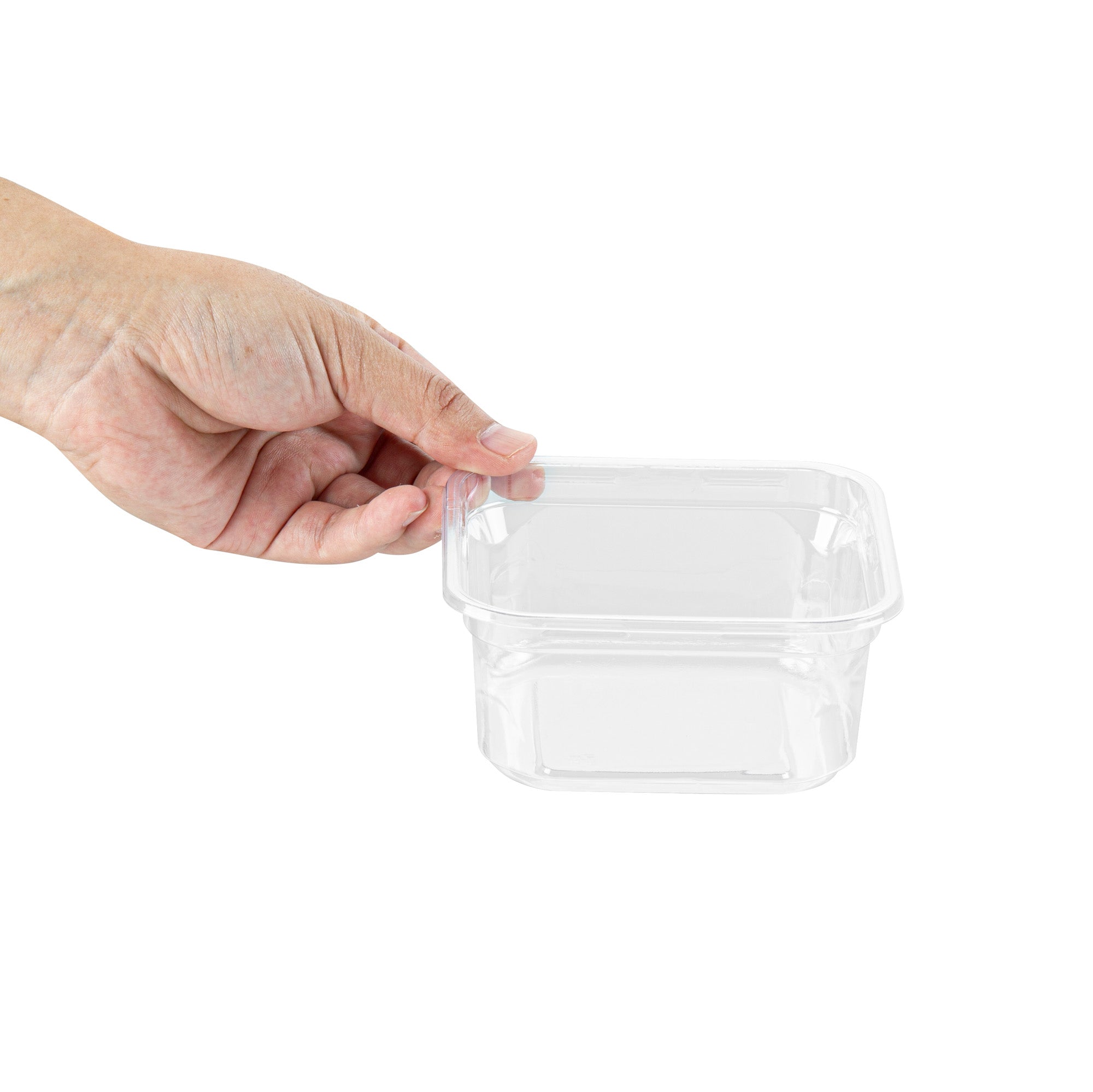 Thermo Tek 12 oz Square Clear Plastic Deli / Snack Container - 4 1/2" x 4 1/2" x 2" - 100 count box