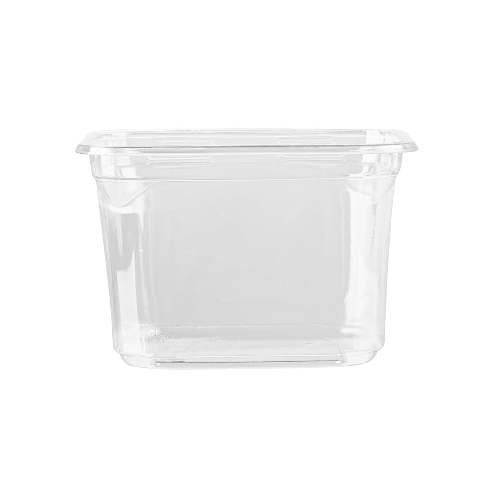 Thermo Tek 16 oz Square Clear Plastic Deli / Snack Container - 4 1/2" x 4 1/2" x 3" - 100 count box