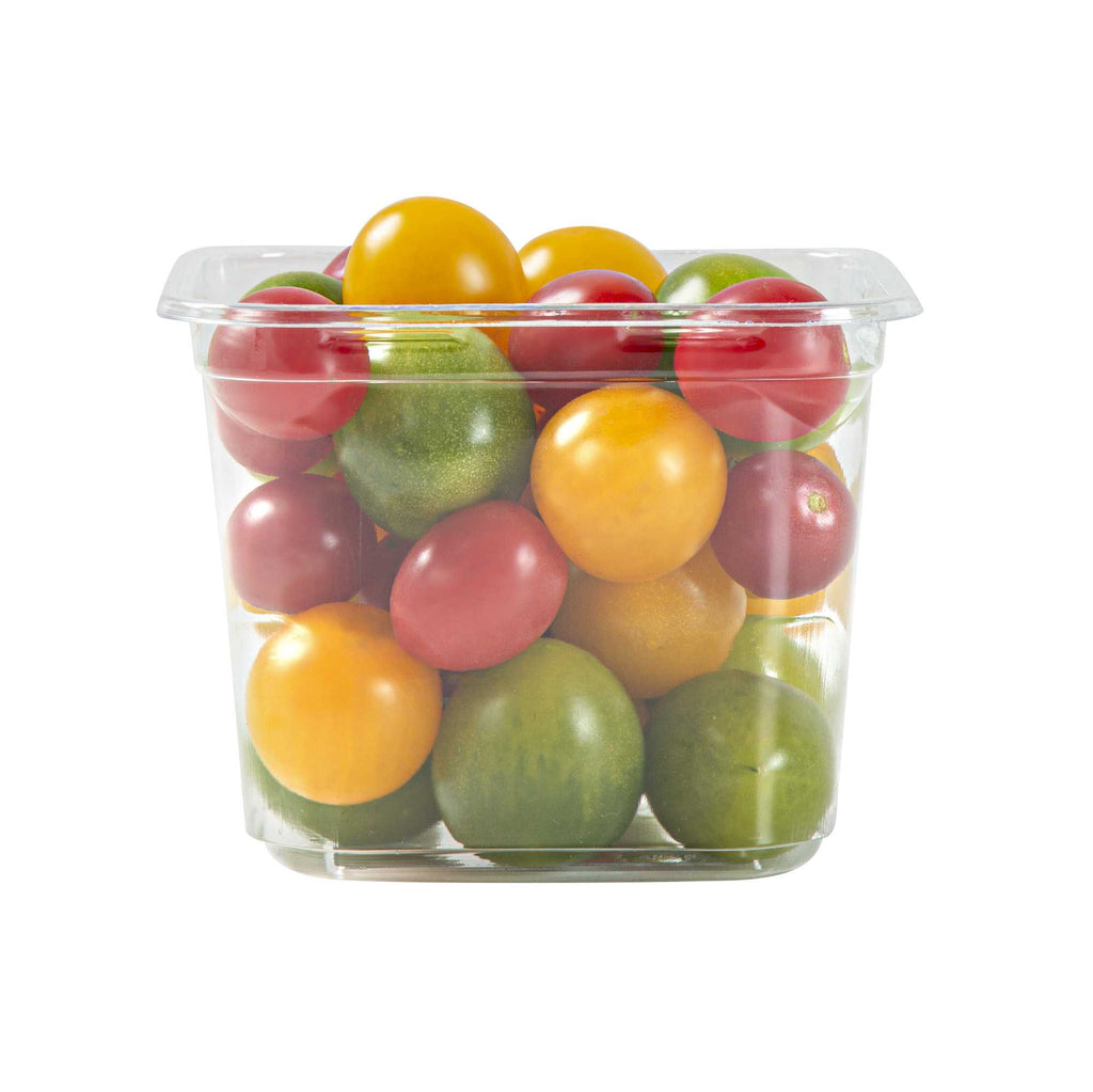 Thermo Tek 20 oz Square Clear Plastic Deli / Snack Container - 4 1/2" x 4 1/2" x 3 1/2" - 50 count box