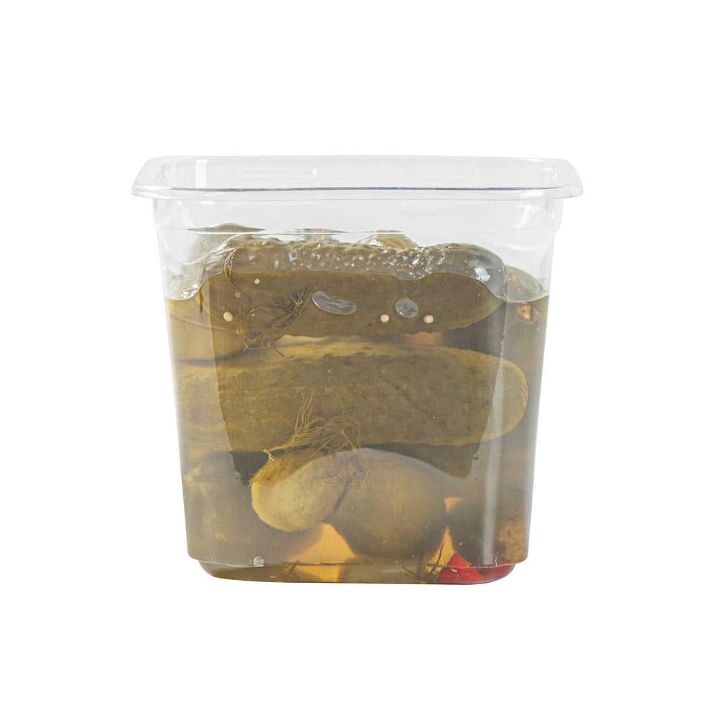 Thermo Tek 24 oz Square Clear Plastic Deli / Snack Container - 4 1/2" x 4 1/2" x 4 1/4" - 100 count box