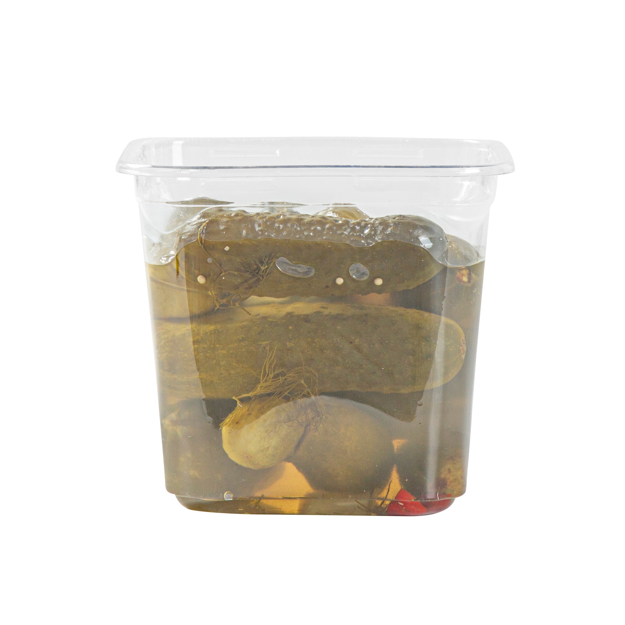 Thermo Tek 24 oz Square Clear Plastic Deli / Snack Container - 4 1/2" x 4 1/2" x 4 1/4" - 100 count box