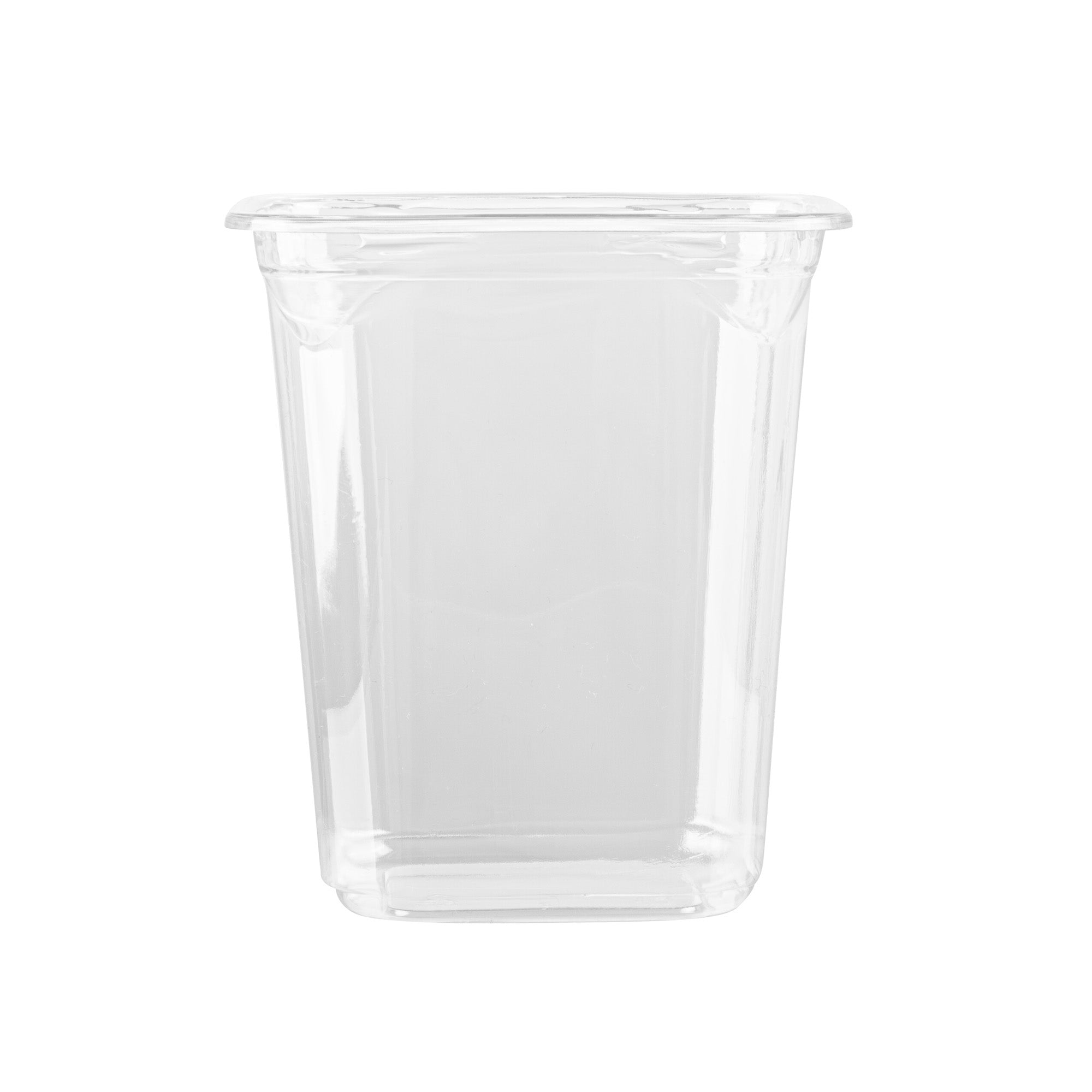 Thermo Tek 32 oz Square Clear Plastic Deli / Snack Container - 4 1/2" x 4 1/2" x 5 1/4" - 100 count box