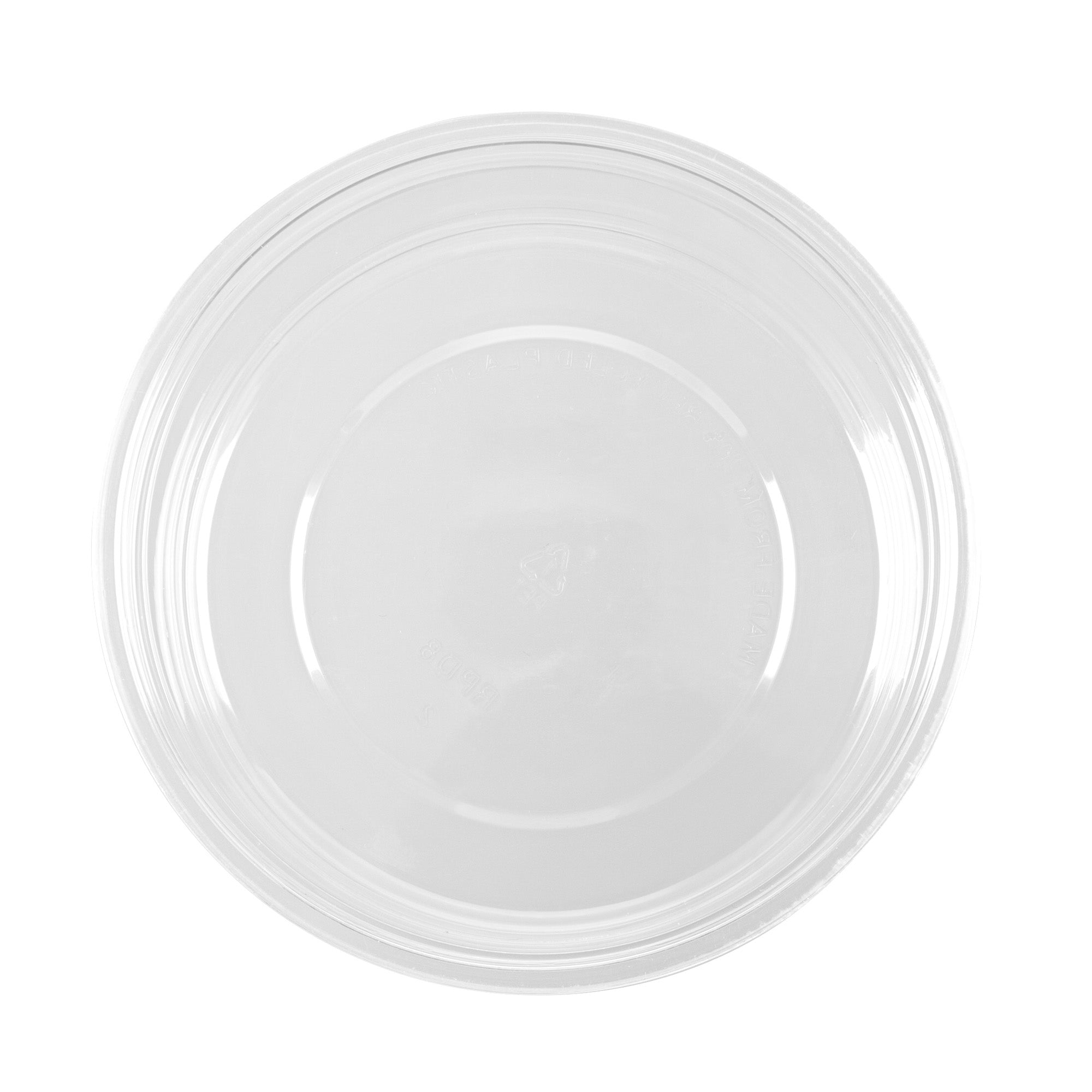 Thermo Tek 8 oz Round Clear Plastic To Go Deli Container - 4 1/2" x 4 1/2" x 1 1/2" - 25 count box