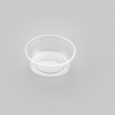 Thermo Tek 8 oz Round Clear Plastic To Go Deli Container - 4 1/2" x 4 1/2" x 1 1/2" - 100 count box