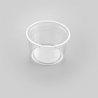 Thermo Tek 16 oz Round Clear Plastic To Go Deli Container - 4 1/2" x 4 1/2" x 3" - 25 count box