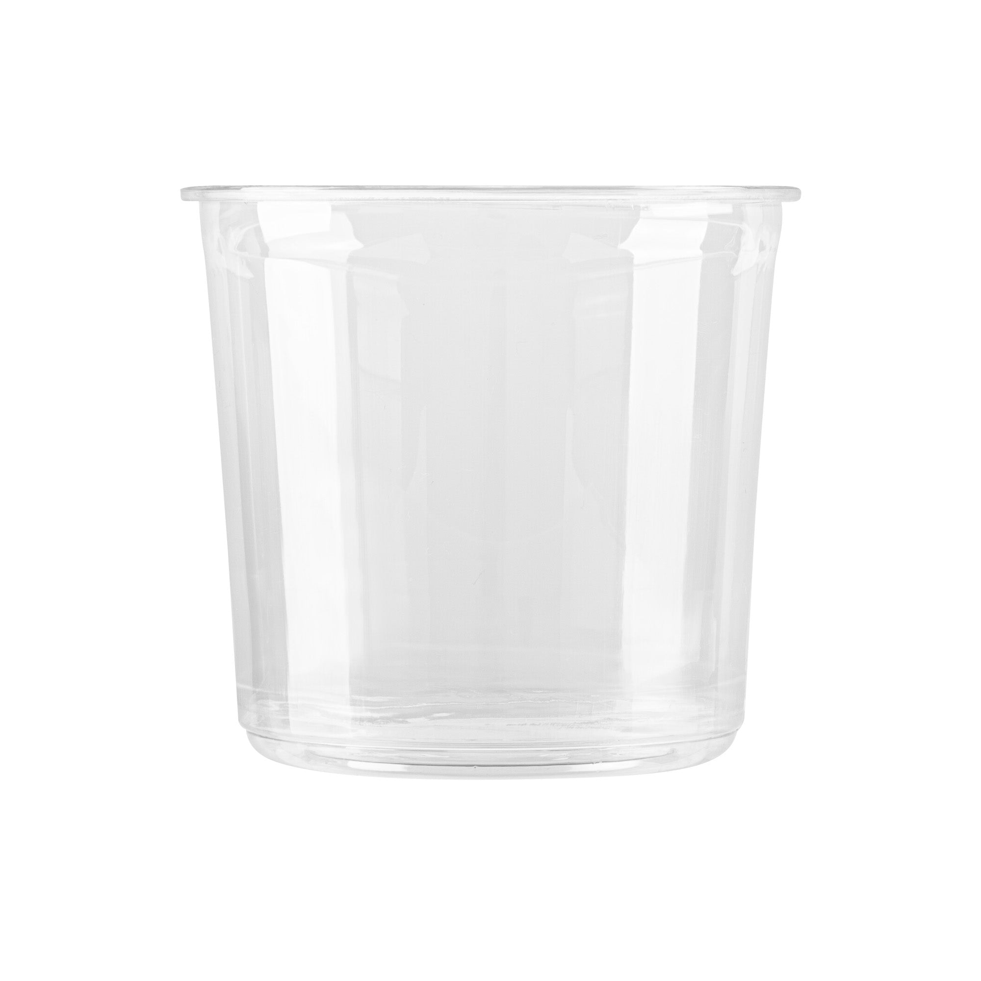 Thermo Tek 24 oz Round Clear Plastic To Go Deli Container - 4 1/2" x 4 1/2" x 4 1/4" - 25 count box