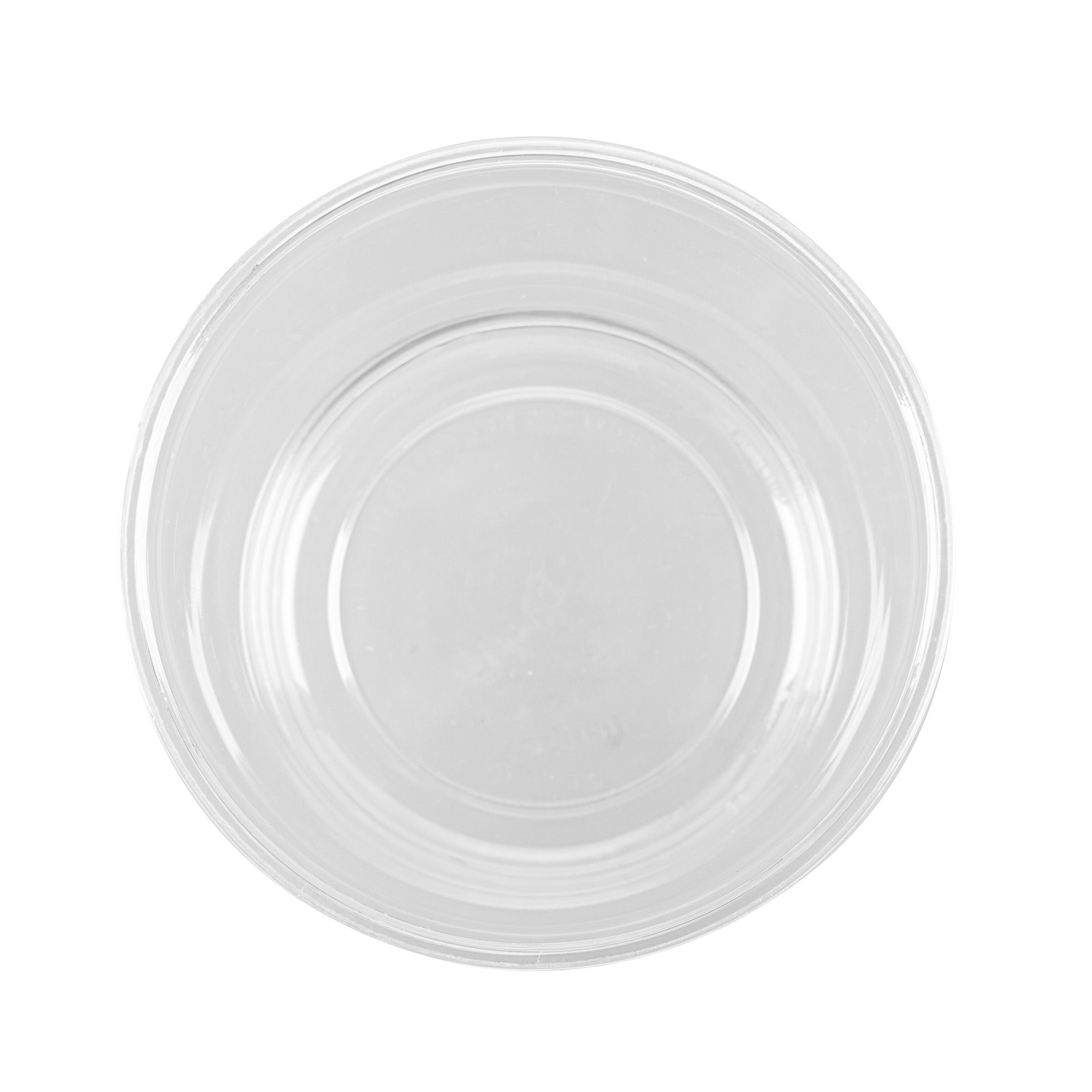 Thermo Tek 24 oz Round Clear Plastic To Go Deli Container - 4 1/2" x 4 1/2" x 4 1/4" - 25 count box