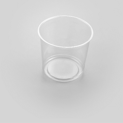 Thermo Tek 24 oz Round Clear Plastic To Go Deli Container - 4 1/2" x 4 1/2" x 4 1/4" - 100 count box