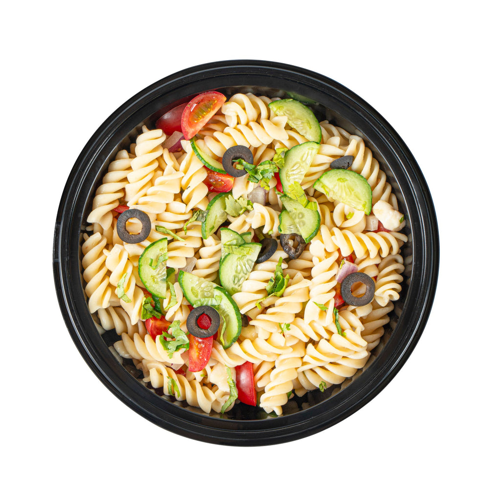 Cater Tek 51 oz Round Black Plastic Catering / Serving Bowl - with Clear Lid, Microwavable - 8" x 8" x 3 1/2" - 100 count box