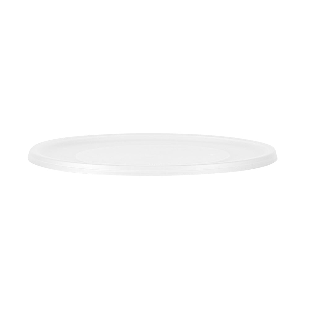 Cater Tek 51 oz Round Black Plastic Catering / Serving Bowl - with Clear Lid, Microwavable - 8" x 8" x 3 1/2" - 100 count box