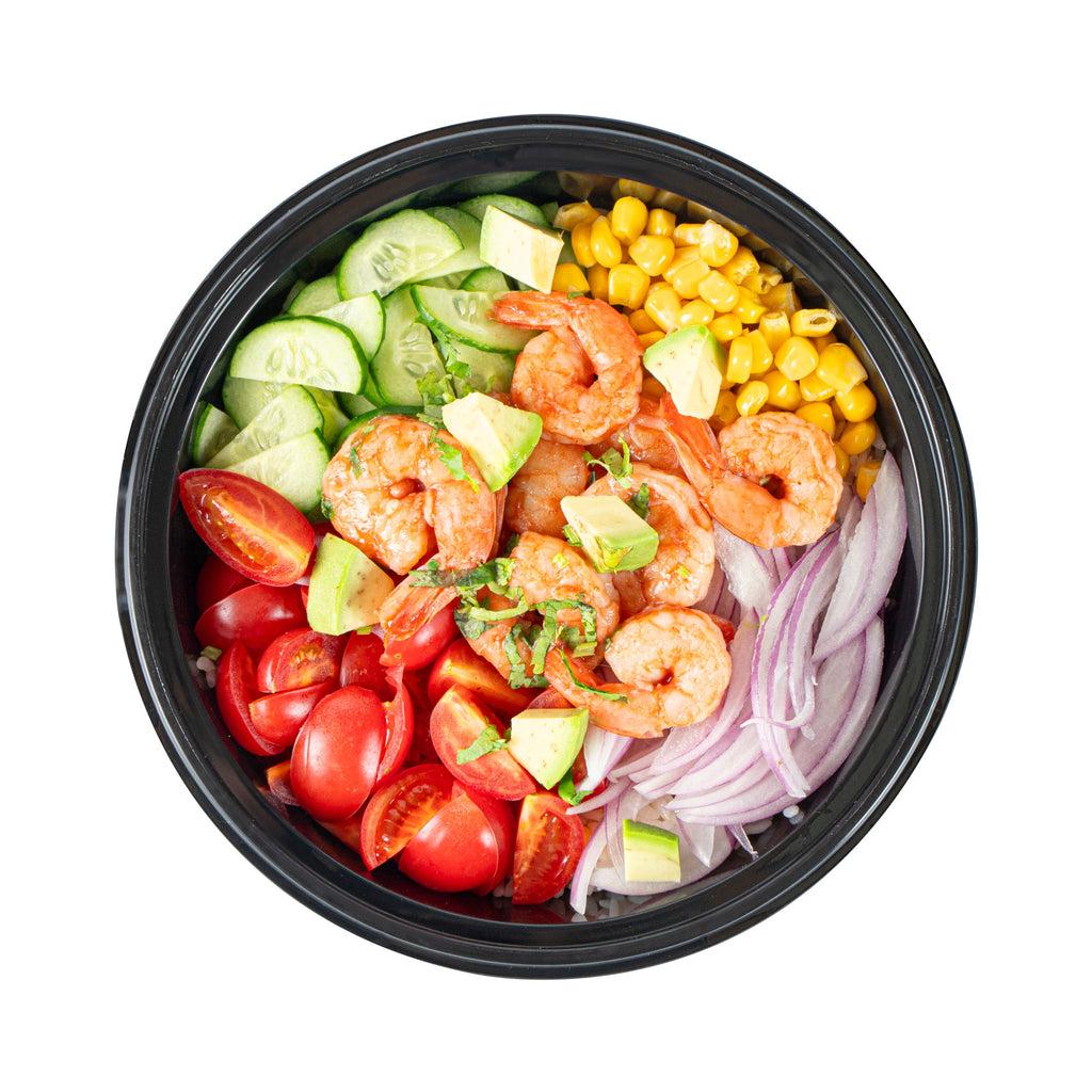 Cater Tek 59 oz Round Black Plastic Catering / Serving Bowl - with Clear Lid, Microwavable - 8" x 8" x 3 3/4" - 25 count box