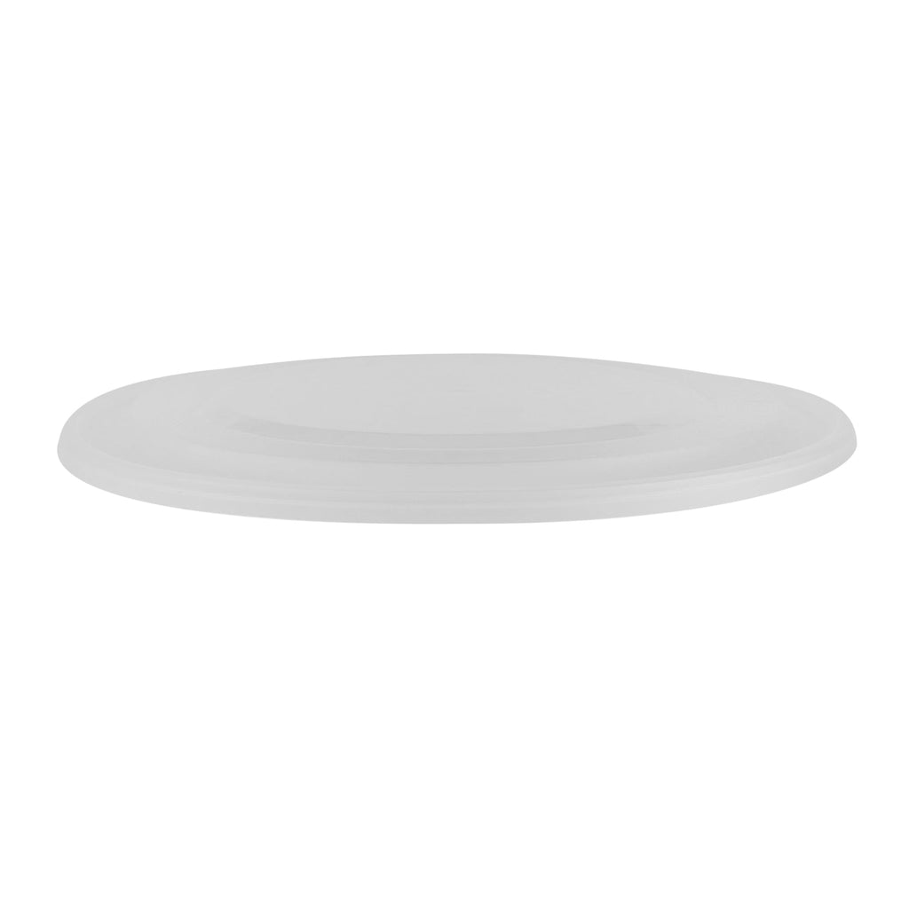 Cater Tek 58 oz Round Black Plastic Catering / Serving Bowl - with Clear Lid, Microwavable - 8" x 8" x 3 3/4" - 100 count box