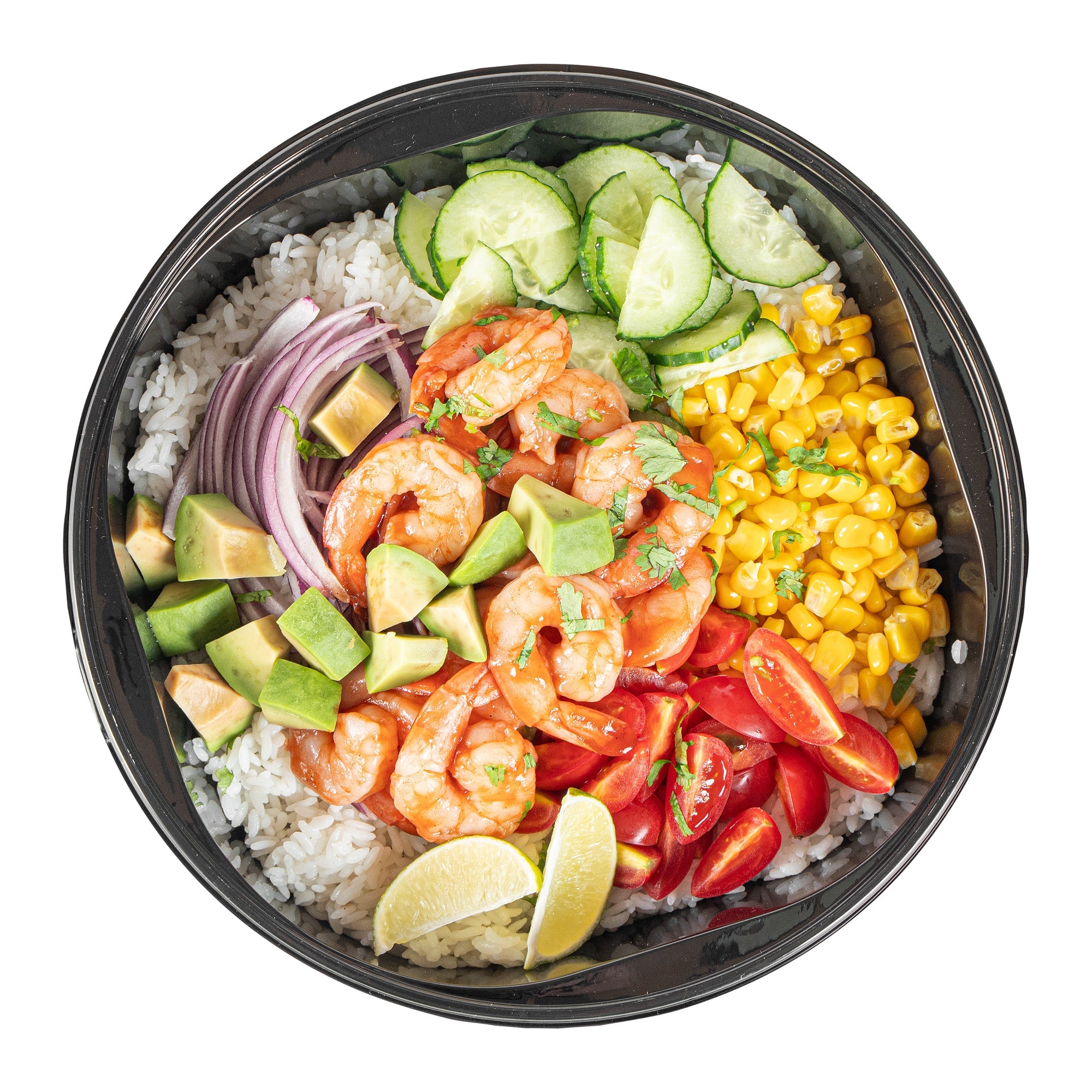 Cater Tek 118 oz Round Black Plastic Catering / Serving Bowl - with Clear Lid, Microwavable - 9 3/4" x 9 3/4" x 4 3/4" - 100 count box