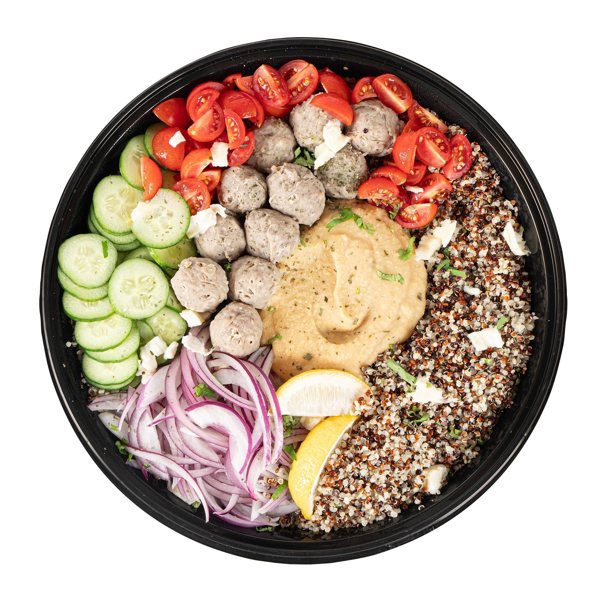 Cater Tek 142 oz Round Black Plastic Catering / Serving Bowl - with Clear Lid, Microwavable - 11 3/4" x 11 3/4" x 4" - 50 count box