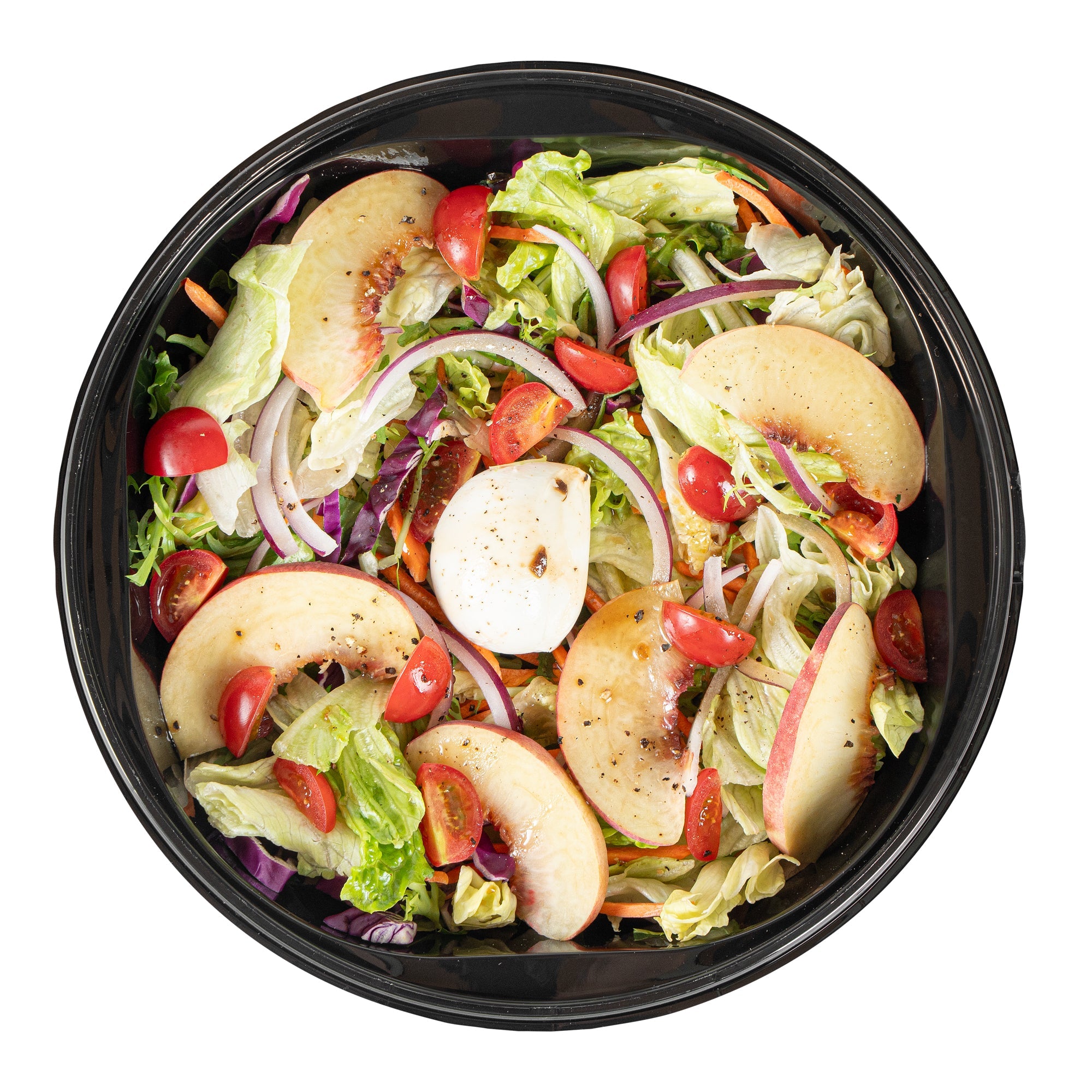 Cater Tek 85 oz Round Black Catering / Serving Bowl - with Clear Lid, Microwavable - 9 3/4" x 9 3/4" x 3 3/4" - 25 count box