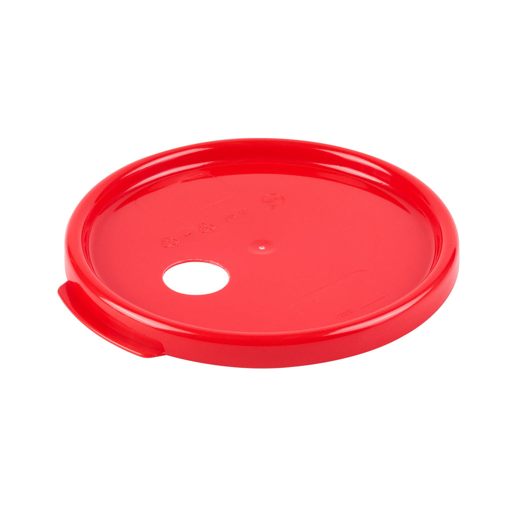 Met Lux Round Red Plastic Lid - Fits 4 qt Food Storage Container - 1 count box