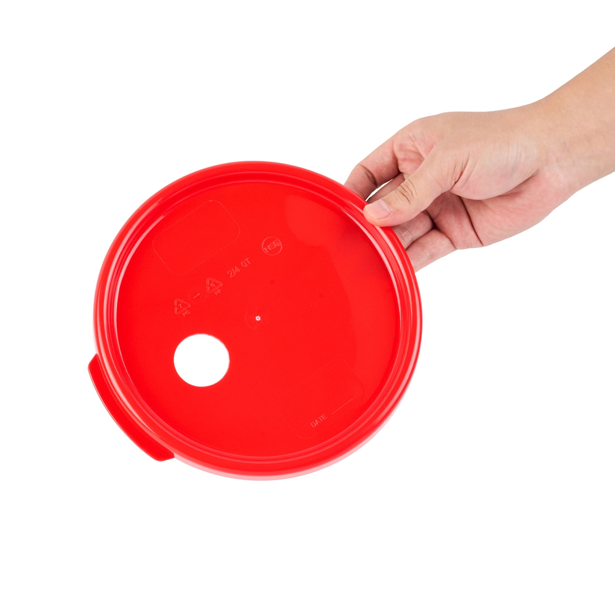 Met Lux Round Red Plastic Lid - Fits 4 qt Food Storage Container - 1 count box